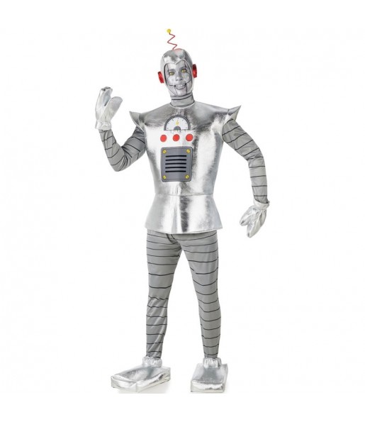 Disfraz de Robot plateado para hombre