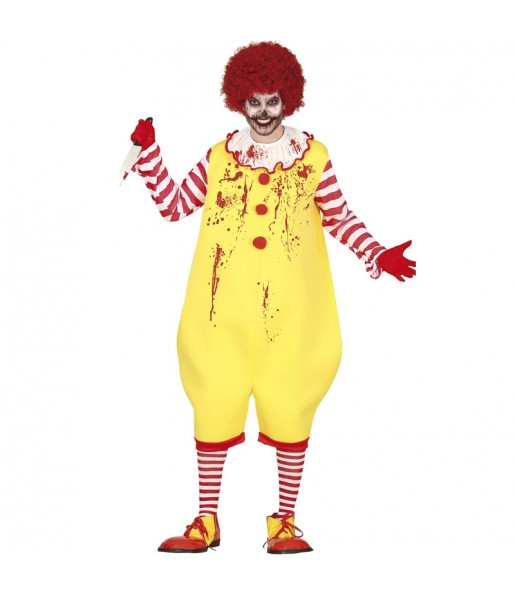 Disfraz de Ronald McDonald Zombie para hombre