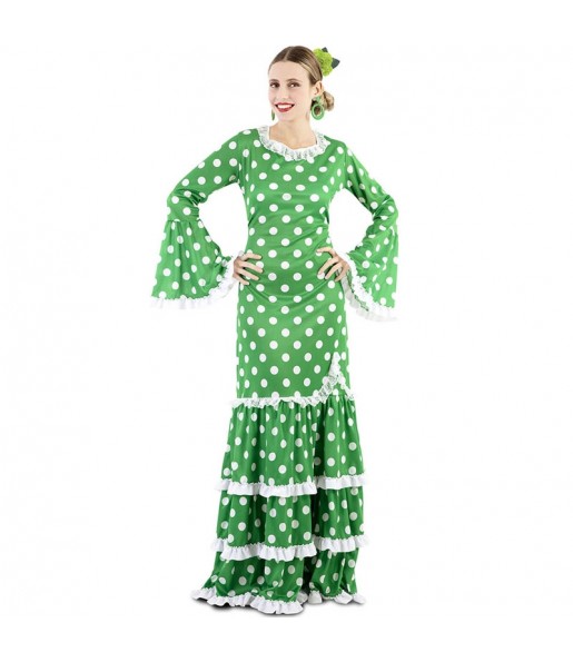 Disfraz de Sevillana Verde para mujer