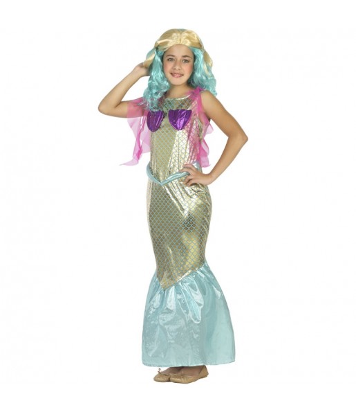 Disfraz de Sirena del mar para niña
