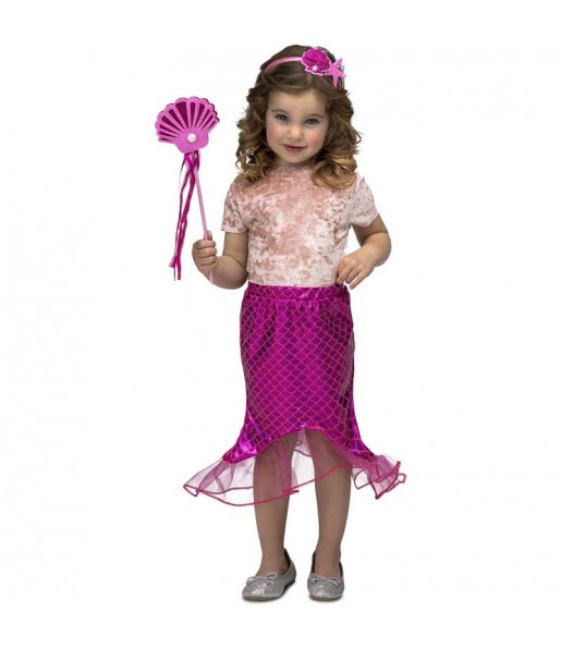 Disfraz de Sirenita Tutú rosa para niña