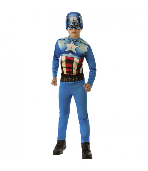 Disfraz de Superhéroe Capitán América classic para niño