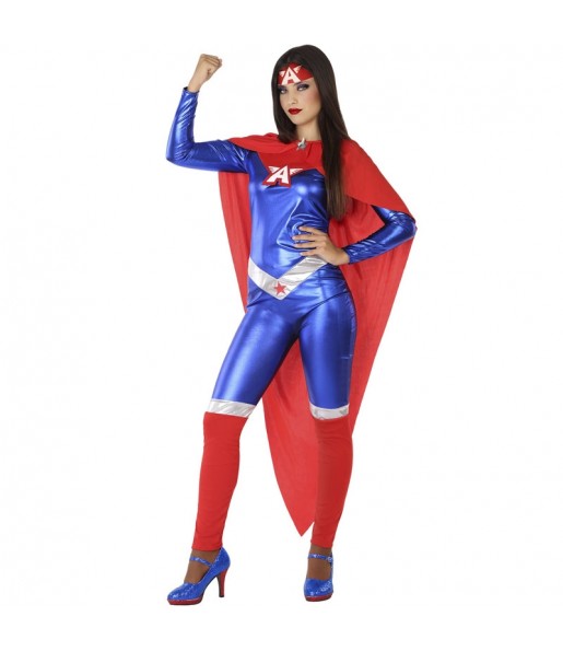 Disfraz de Superheroína América para mujer