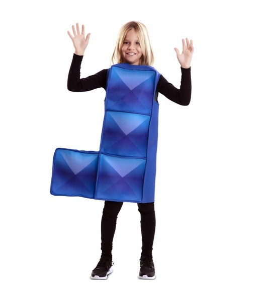 Disfraz de Tetris Azul Oscuro para niños
