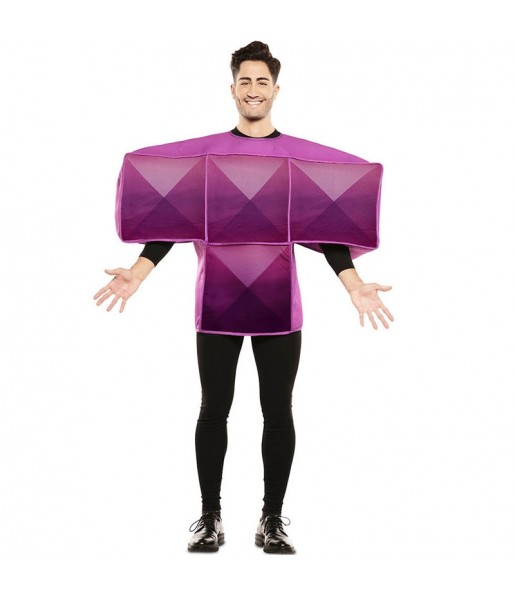 Disfraz de Tetris Morado para hombre