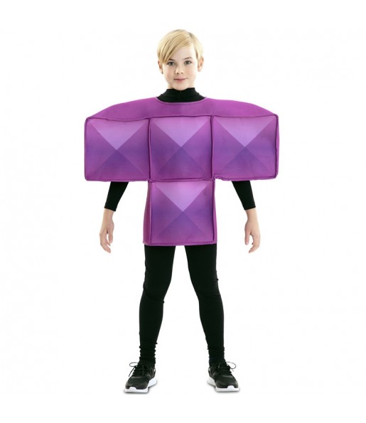 Disfraz de Tetris Morado para niños