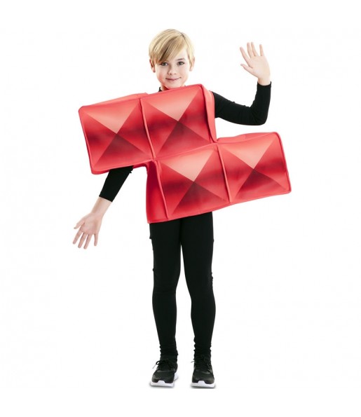 Disfraz de Tetris Rojo para niños
