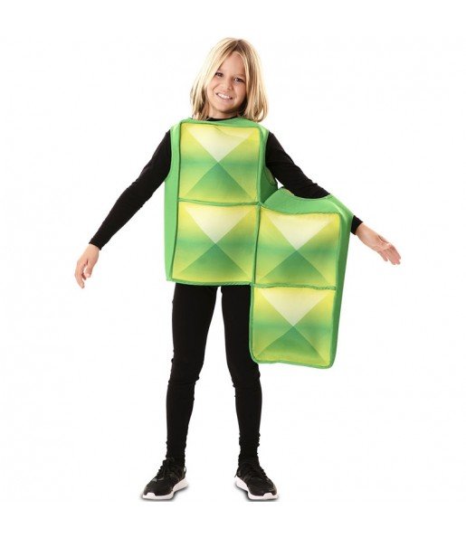 Disfraz de Tetris Verde para niños
