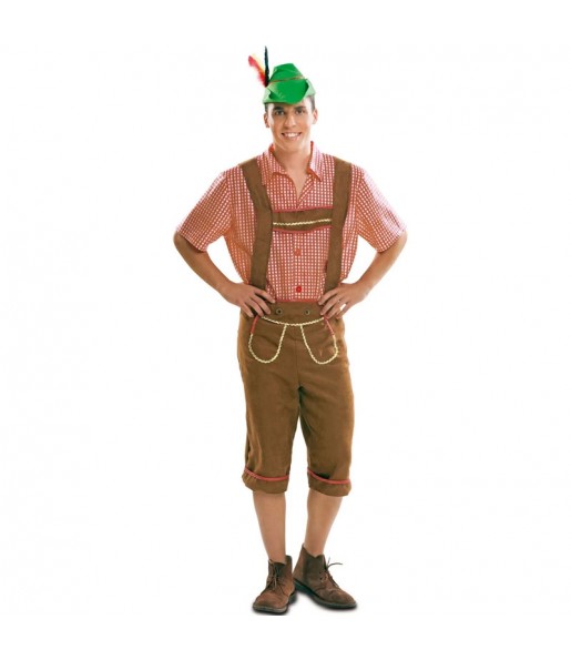 Disfraz de Tirolés marrón para hombre