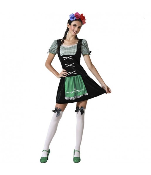 Disfraz de Tirolesa Oktoberfest negra para mujer