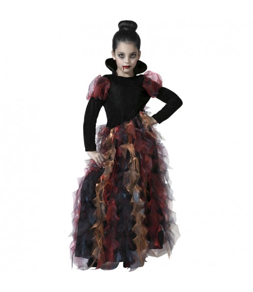 Disfraz de Vampiresa con harapos de colores para niña
