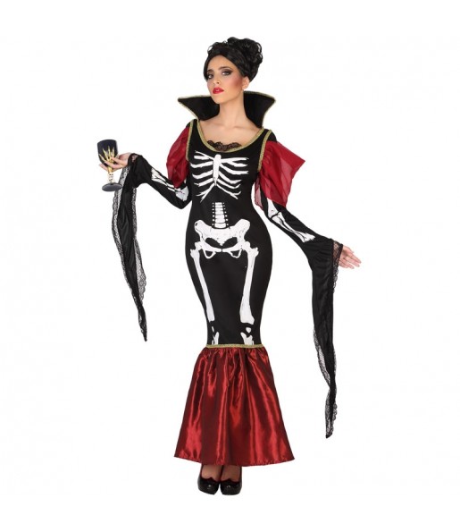 Disfraz de Vampiresa Esqueleto para mujer