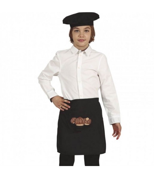 Disfraz de Vendedor de castañas negro para niño