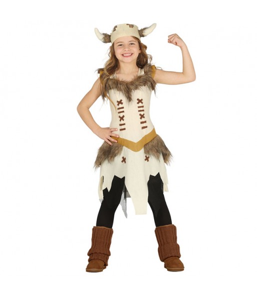 Disfraz de Vikinga Escandinava para niña