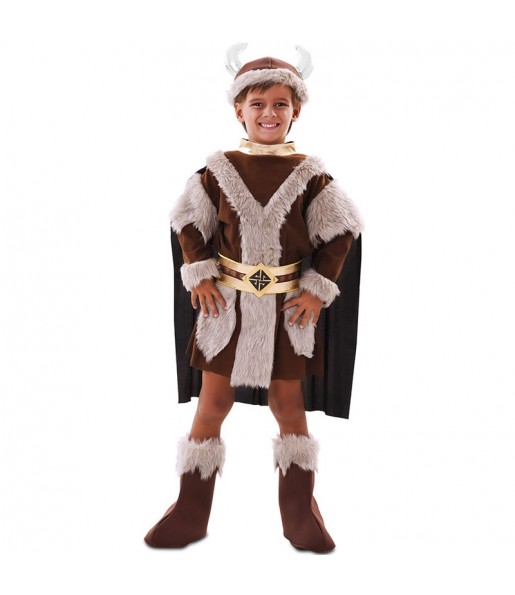 Disfraz de Vikingo Marrón para niño