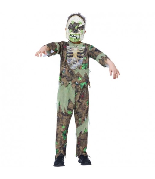 Disfraz de Zombie con insectos para niño 