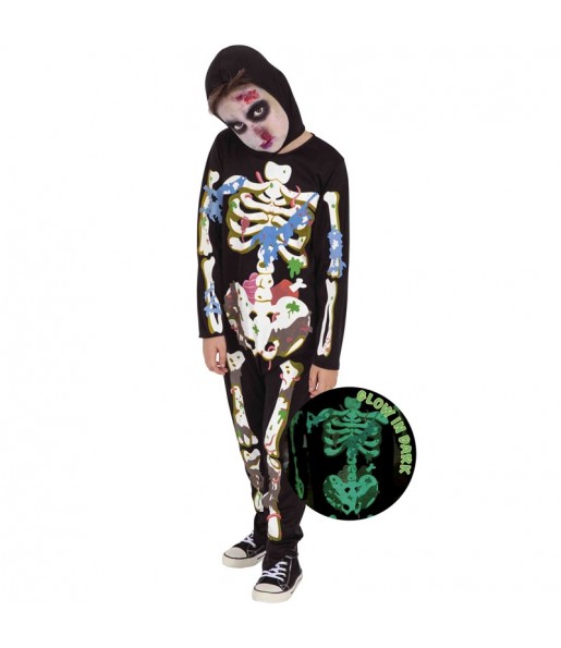 Disfraz de Zombie Skeleton para niño
