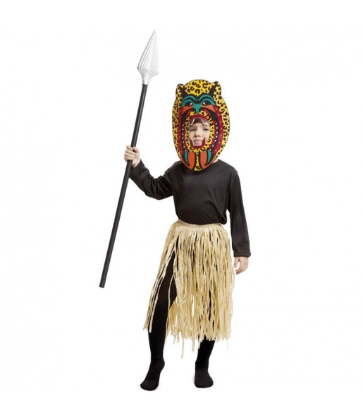 Disfraz de Zulú Caníbal para niño
