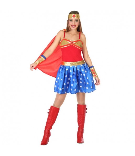 Disfraz de Heroína Cómic Wonder Woman para mujer