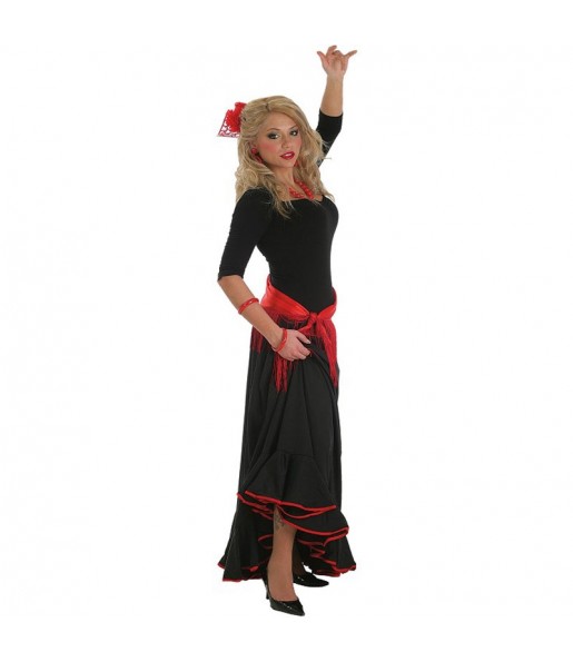 Falda Flamenca Negra