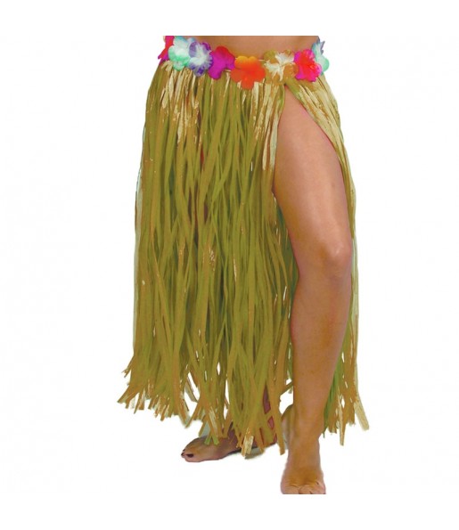 Falda Hawaiana larga amarilla
