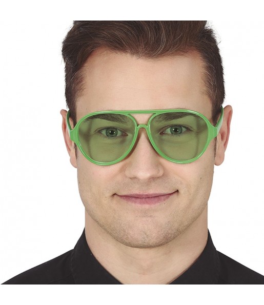 Gafas de aviador verdes perfil