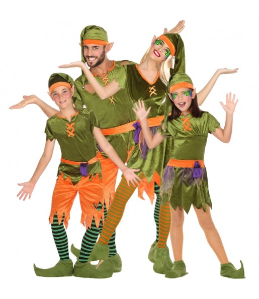 Disfraces Elfos del Bosque para grupos y familias