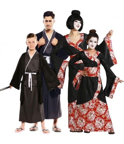 Disfraces Japoneses Tradicionales para grupos y familias