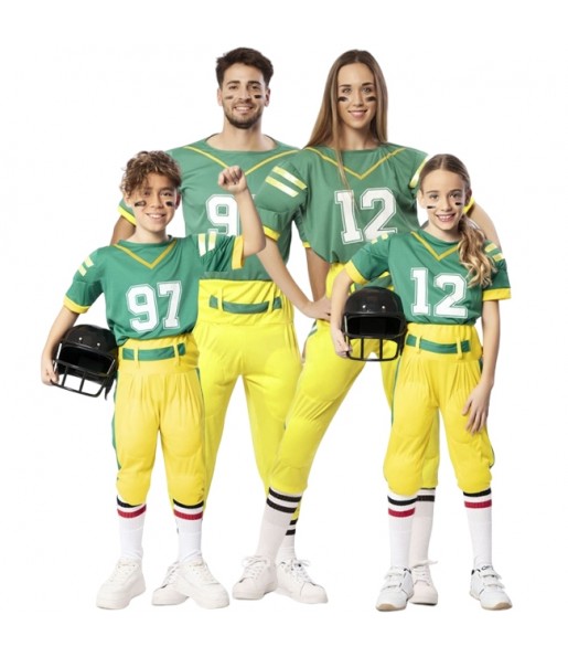 Disfraces Jugadores Fútbol Americano Verdes para grupos y familias