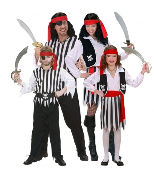 Disfraces Piratas Clásicos para grupos y familias