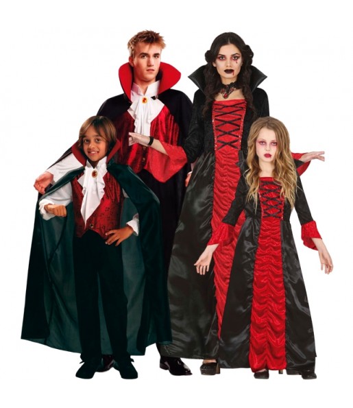 Disfraces Vampiros Drácula para grupos y familias