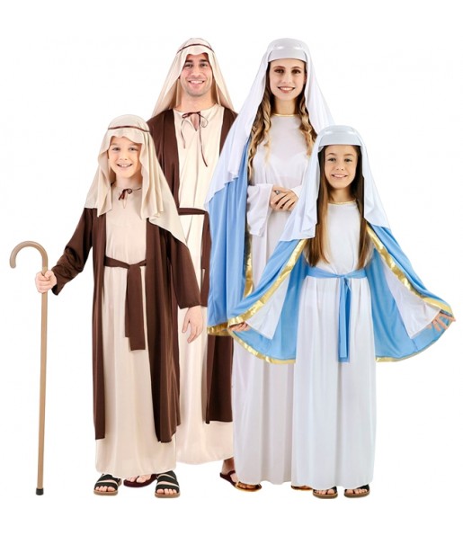 Disfraces Virgen María y San José para grupos y familias