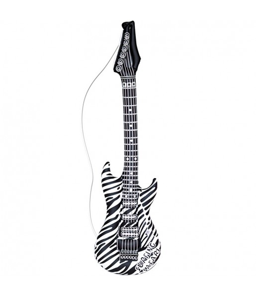 Guitarra hinchable Rockero cebra