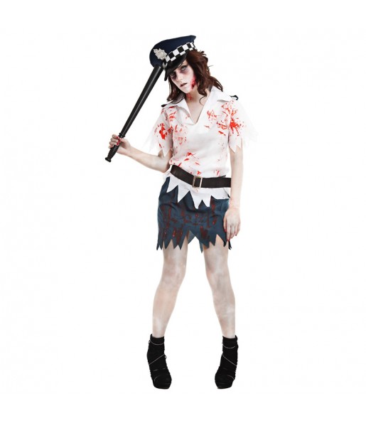 Disfraz de Policía Mujer Zombie
