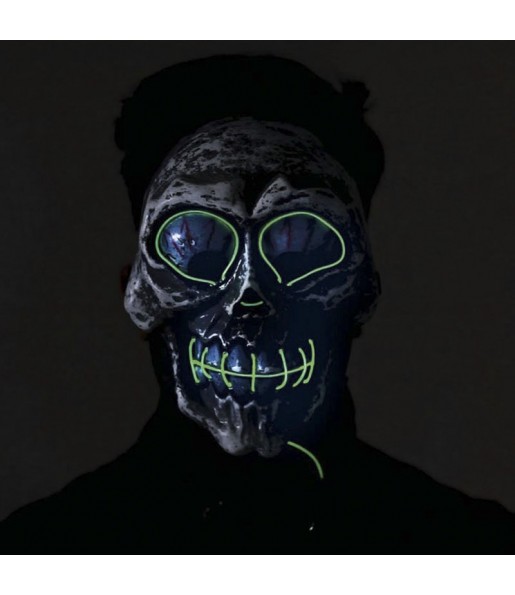 correr Betsy Trotwood instante ▷ Comprar Máscara de Esqueleto con luz para Halloween |【Envío en 24h】