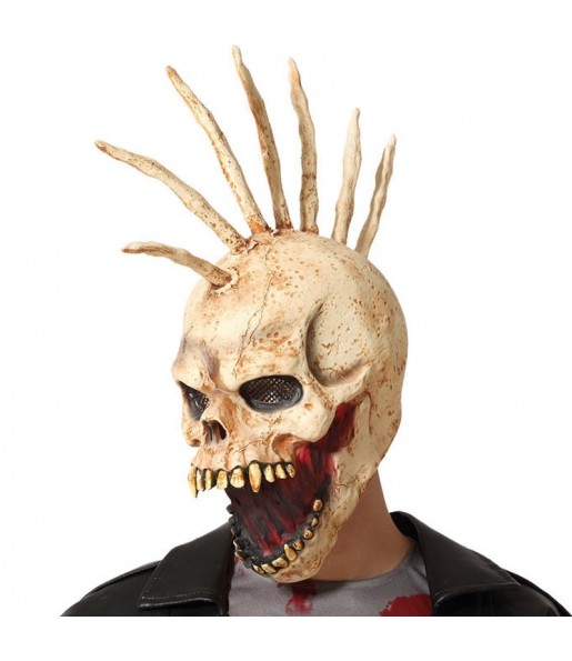 Máscara Esqueleto mohicano látex