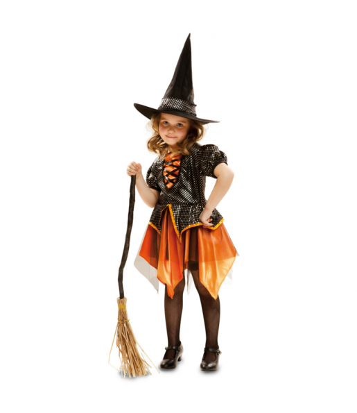 Bien educado función mensual Disfraz Bruja Dorada niña | Disfraces Halloween en 24h