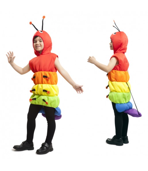disfraz gusano multicolor infantil