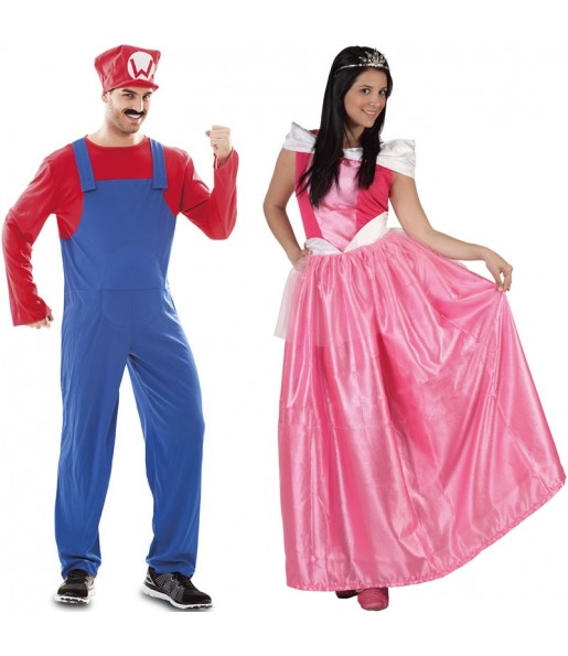 Pareja Mario Bros y la Princesa