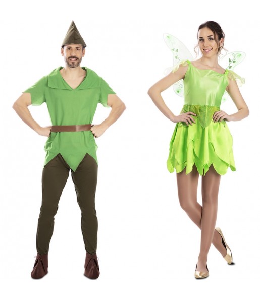 Pareja de Peter Pan y Hada Verde