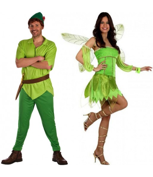Pareja Peter Pan y Hada Campanilla