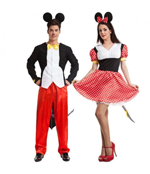 Pareja Ratoncitos Mickey y Minnie Mouse 