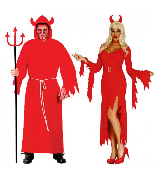 Disfraz de pareja de Demonios Infierno para adulto