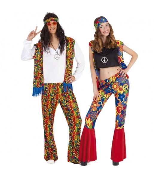 Hippies Groovy para disfrazarte en pareja