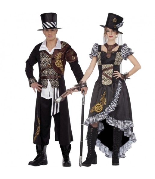 Lord y Lady Steampunk para disfrazarte en pareja