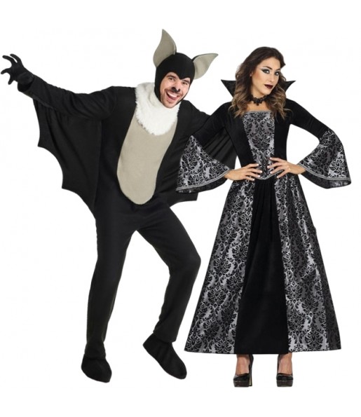 Murciélago y Vampiresa Plateada para disfrazarte en pareja