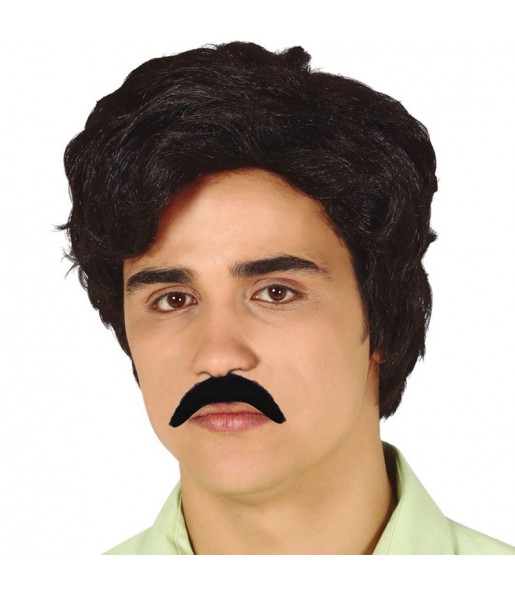 Peluca Pablo Escobar con bigote