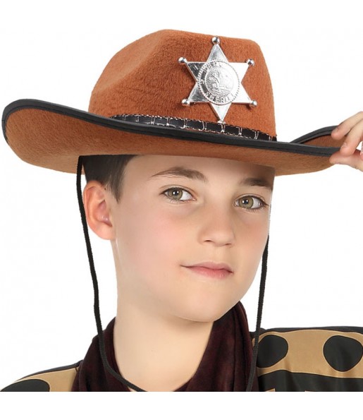 Sombrero Vaquero Oeste marrón infantil