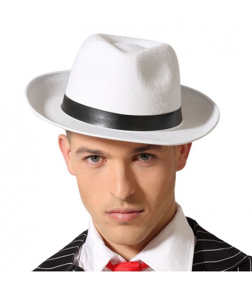 Sombrero borsalino blanco de Gánster