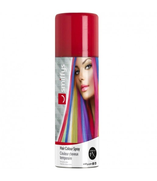Spray de pelo color rojo 